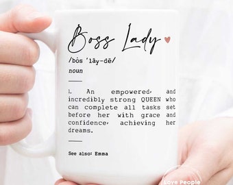 Boss Lady Definition Coffee Mug, Empowered Queen Gift