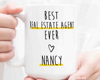Personalized Real Estate Agent Mug, Realtor Closing Gift