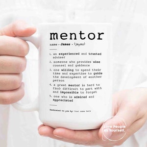 Personalized Gift for Mentor, Thank You Mentor Mug, Custom Mentor Gifts for Men Women, Mentor Appreciation Retirement Gift for Boss Teacher,