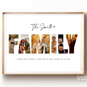 Personalized Family Digital Collage, Gift for Family mother father grandma Photo gift, Custom Photo Collage, Digital Art Print, Family gifts