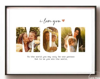 Personalized Mom Photo Collage, Gift for Mom, Mothers Day Gift, Photo gift, Custom Photo Collage Digital Download Wall Art Print Mommy gifts