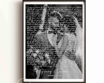 Hochzeitsliedtext mit Foto, personalisiertes erstes Tanzpaar, Lieblingslieddruck, benutzerdefiniertes Schild zum 1. Jahrestag, gerahmte frisch vermählte Geschenke