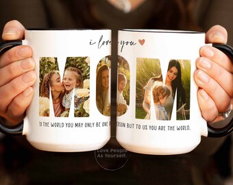 Mama Fototasse, benutzerdefinierte Muttertagstasse, personalisierte Fotocollage-Tasse, beste Mutter aller Zeiten Geburtstagsgeschenke, Muttergeschenk von Sohn Tochter Ehemann