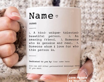 Best friend definition: mug, personalized, friendship mug, custom gifts, gifts, custom best friends, name meaning, christmas gift, bff