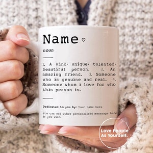 Best friend definition: mug, personalized, friendship mug, custom gifts, gifts, custom best friends, name meaning, christmas gift, bff