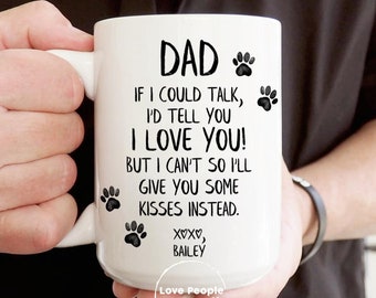 Personalized Dog Dad Mug, Funny Dad Gift from Dog, Custom Fathers Day Mug, Dog Dad Birthday Gifts Dog Dad Coffee Mug Cup Best Dog Daddy Ever