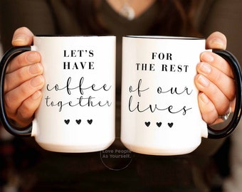 Mr Mrs Mugs, Couple Coffee Mug Gift, Unique Wedding Gift, His and Hers Gift, Coffee Lovers, Engagement Bride Groom Wedding Mug Set Newly Wed