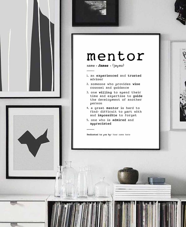 Personalized Gift for Mentor Thank You Mentor Print Sign Etsy