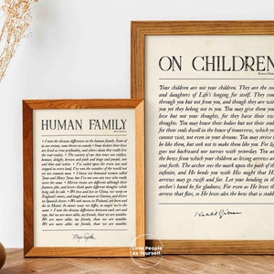 On Children Poster Print by Kahlil Gibran, Poem About Children, Gift ...