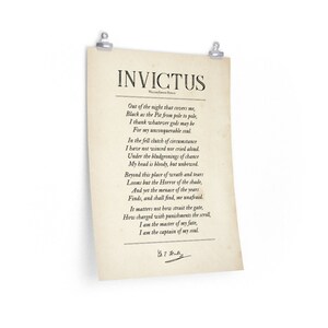 Invictus Copyable Invictus Poem Print, William Ernest Henley, Inspirational Wall Art - Etsy