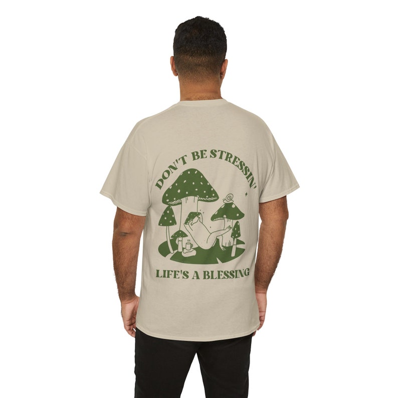 Groovy Frog Tshirt, Funky Graphic T shirt, Dont Be Stressin Oversized Summer Tee, Trendy Cottagecore Froggy Tee Cute VSCO girl Tee Toad Retro