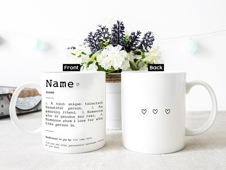 Best friend definition: mug, personalized, friendship mug, custom gifts, gifts, custom best friends, name meaning, christmas gift, bff image 2