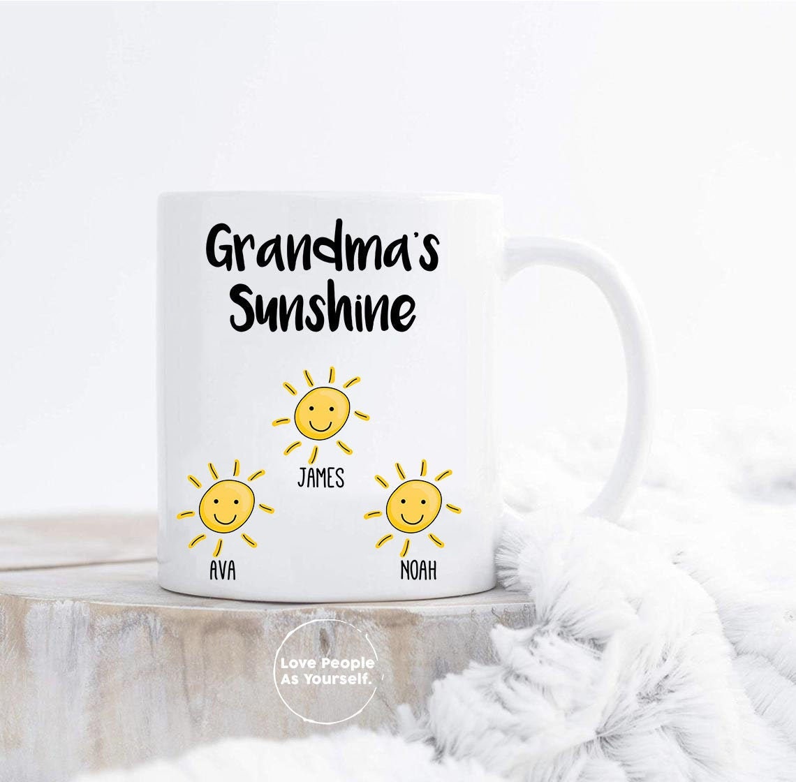 Customized Grandma Coffee Mug With Names, Grandma's Little