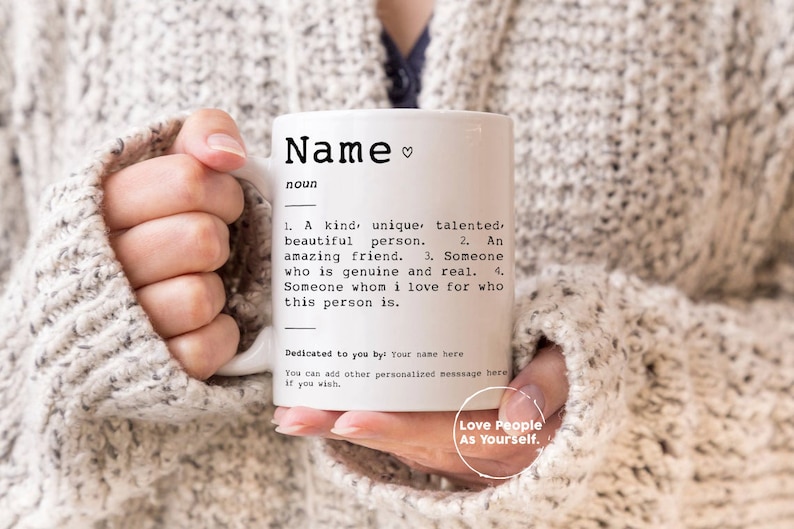 Best friend definition: mug, personalized, friendship mug, custom gifts, gifts, custom best friends, name meaning, christmas gift, bff 11 Fluid ounces
