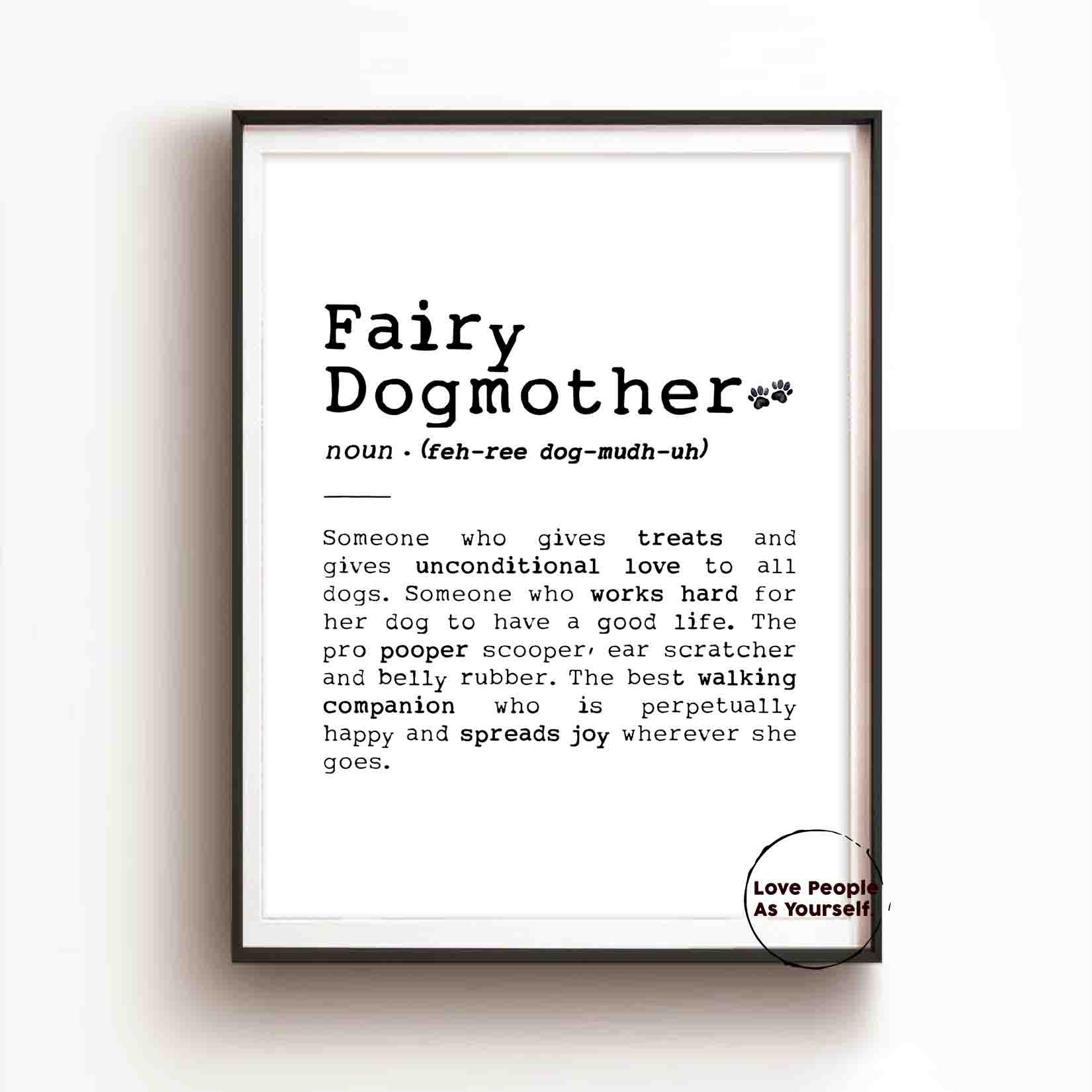 Fairy Dogmother Print Mum Gift Funny Mothers Day Gifts Mom Etsy UK