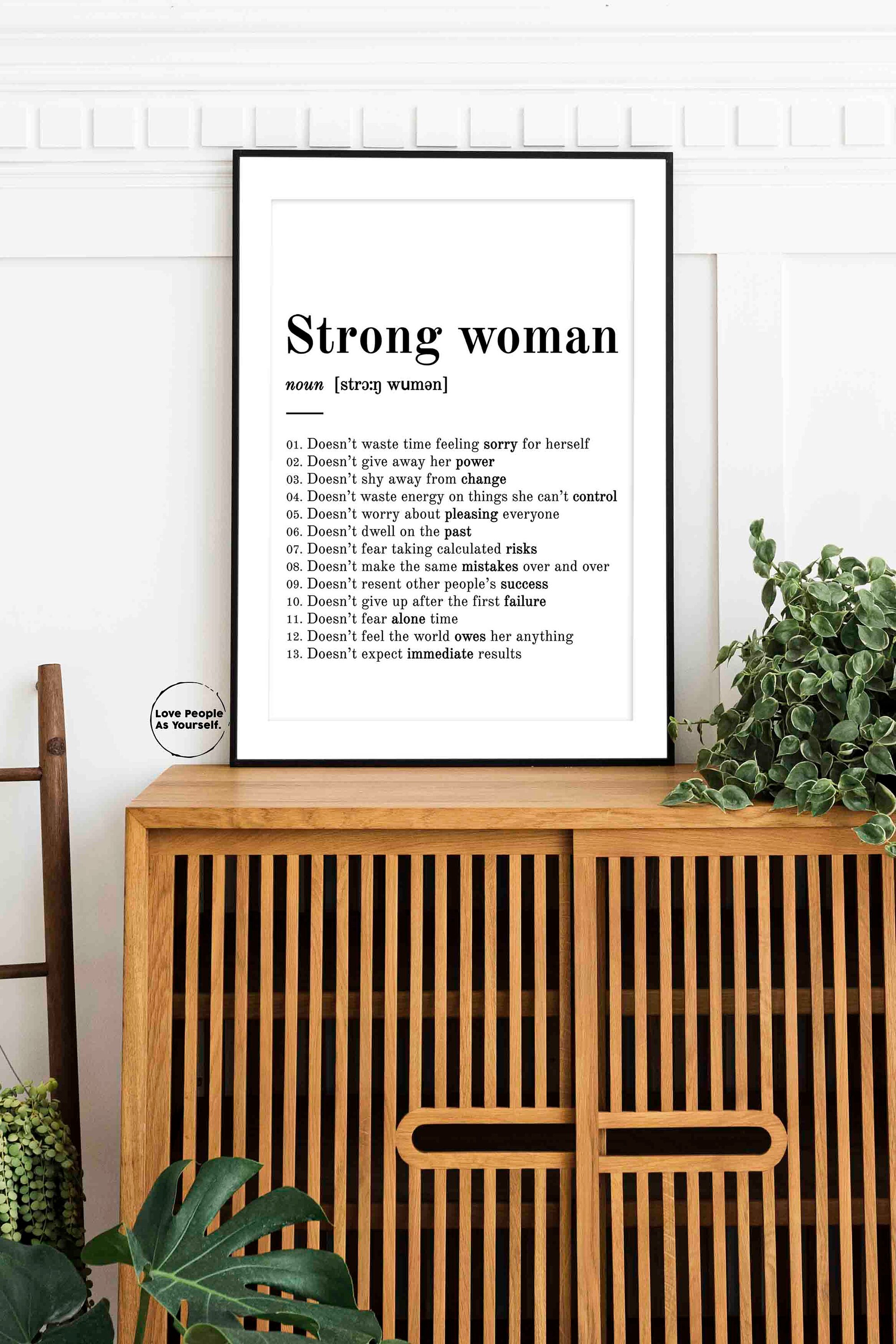 Strong Woman Print Gifts for Strong Women Friend Etsy