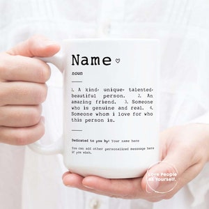 Best friend definition: mug, personalized, friendship mug, custom gifts, gifts, custom best friends, name meaning, christmas gift, bff 15 Fluid ounces