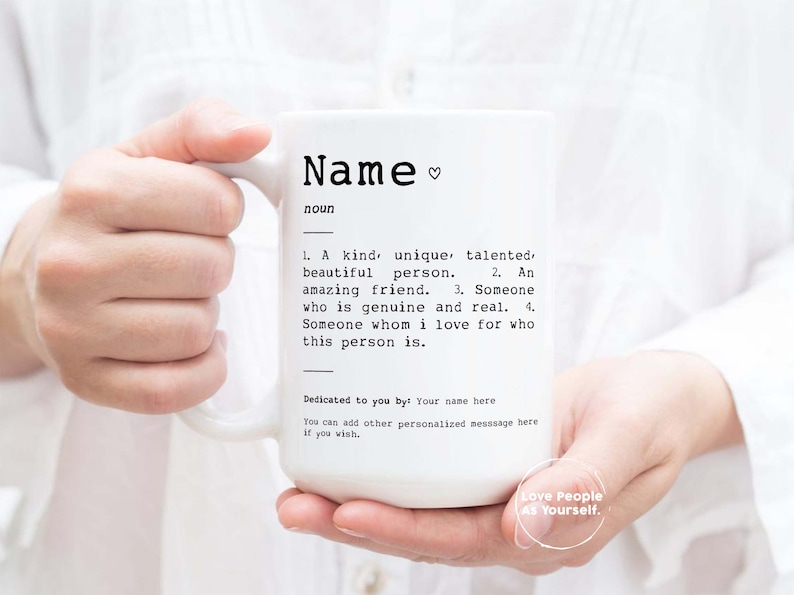 Best friend definition: mug, personalized, friendship mug, custom gifts, gifts, custom best friends, name meaning, christmas gift, bff 15 Fluid ounces