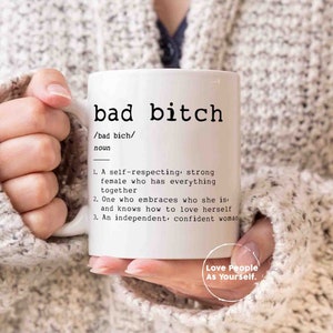 Bad Bitch Definition Mug, Empowering Feminist Gift image 2