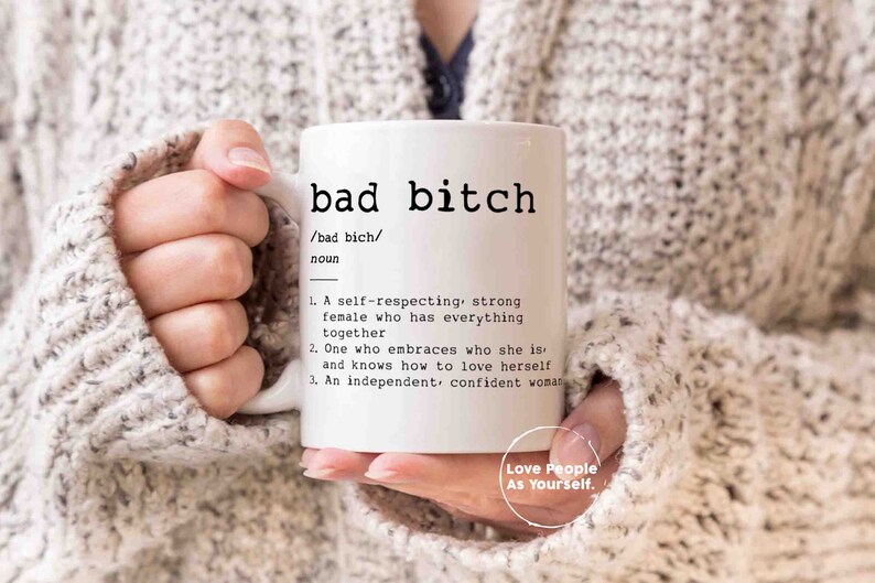 Bad Bitch Definition Mug, Empowering Feminist Gift image 2