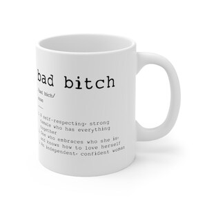Bad Bitch Definition Mug, Empowering Feminist Gift image 4