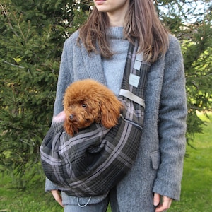 écharpe pour animal de compagnie Porte-bébé pour chien Sac de transport pour chat Porte-chiot image 1