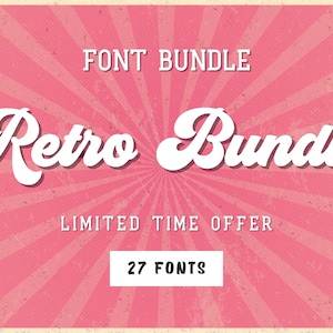 Retro Font Bundle | Country Fonts | Handwritten Fonts | Cricut Fonts | Vintage Fonts | Script Fonts | Unique Fonts | Procreate Fonts