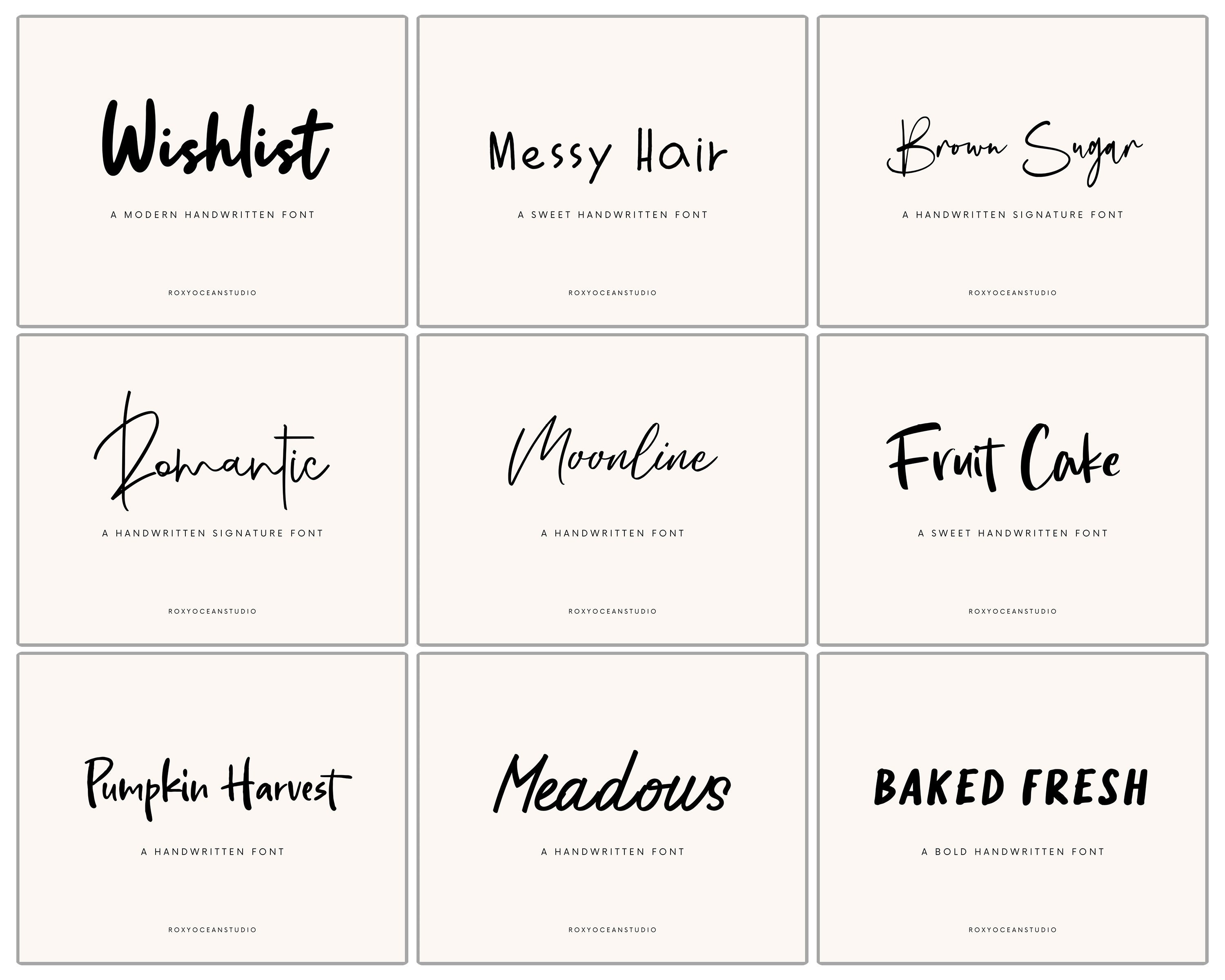 Handwritten Font Bundle | Calligraphy Fonts | Country Fonts | Cricut ...