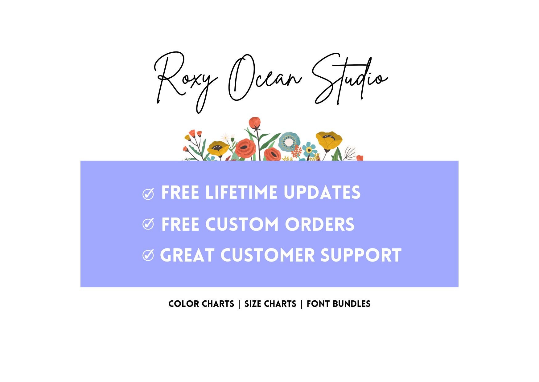 Gildan 18000 Size Color Chart EDITABLE Canva Template G180 Crewneck