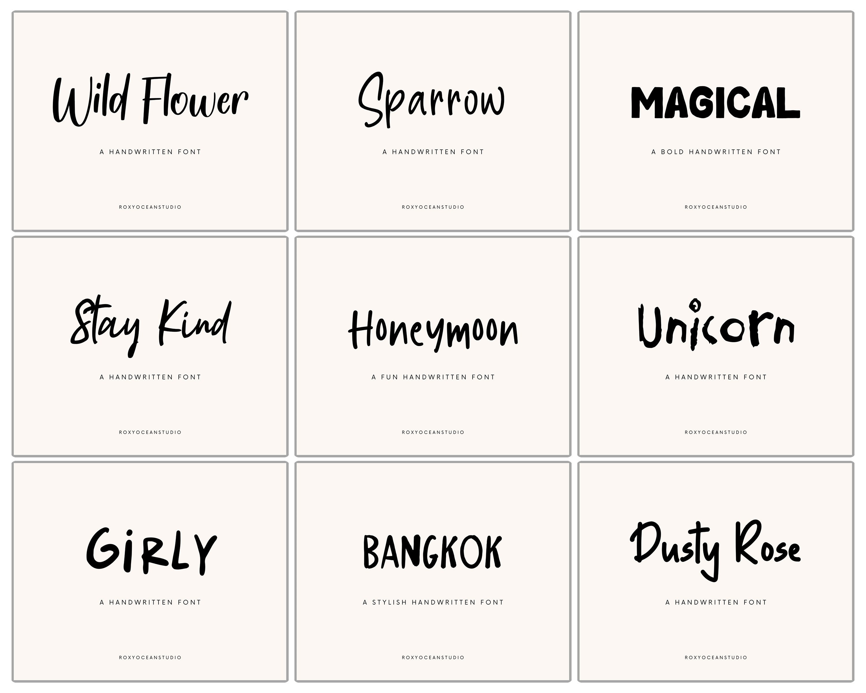 Handwritten Font Bundle | Calligraphy Fonts | Country Fonts | Cricut ...