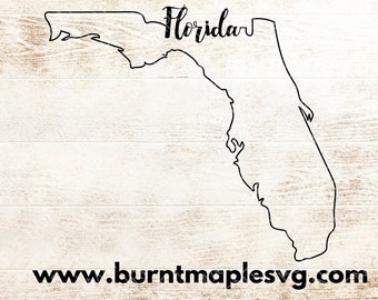 Florida Map Svg | Etsy