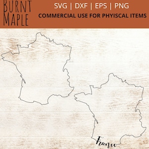 Contour de France SVG - contour de carte de France - pays SVG - Europe SVG - Français Svg - Français fichiers Svg - téléchargement numérique