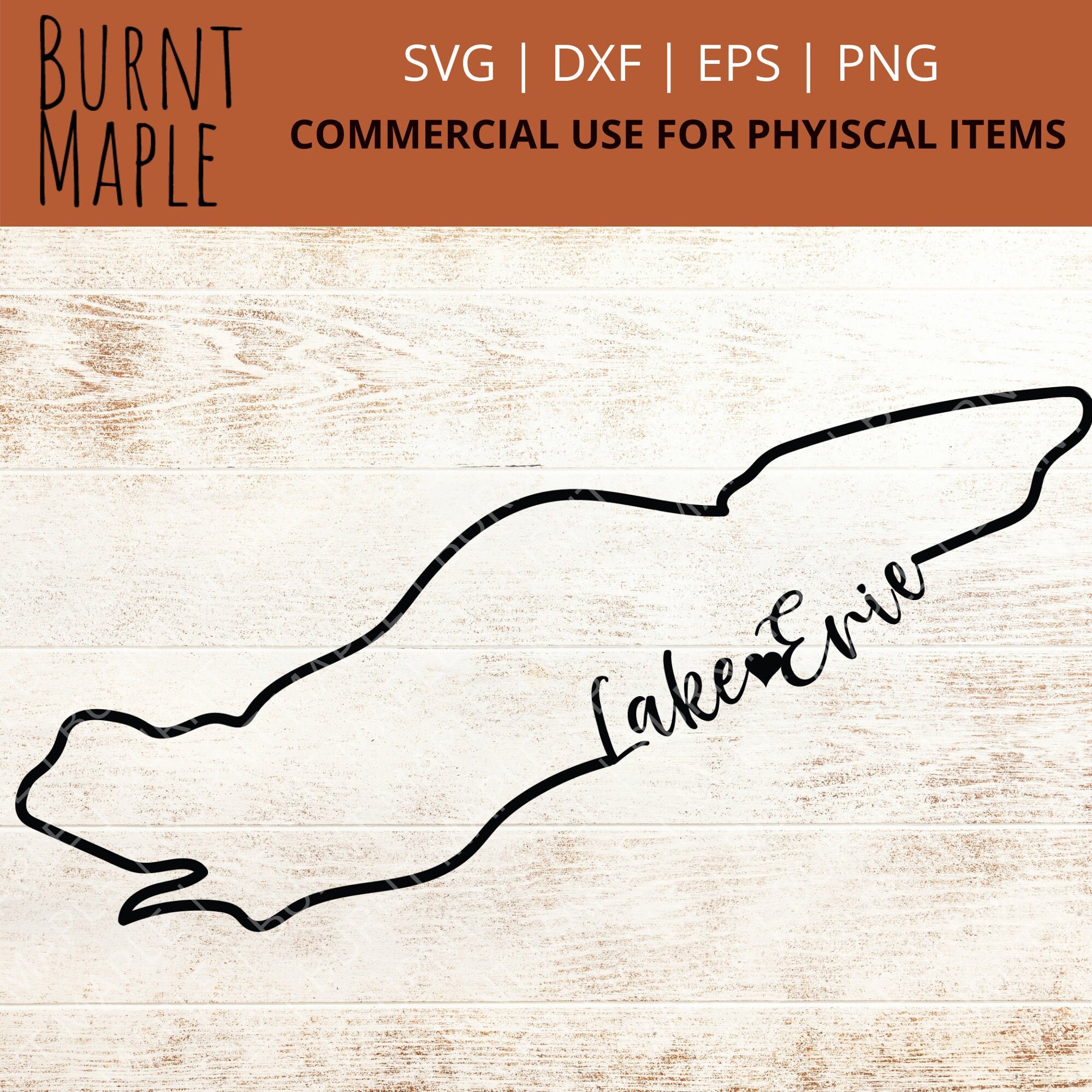 Lake Erie Outline SVG Lake Erie Map Outline svg Great lakes Etsy