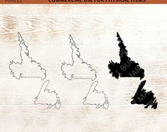 Newfoundland overzicht SVG - Newfoundland SVG - provincie Newfoundland SVG - East Coast Canada Svg - Svg-bestanden - digitale download