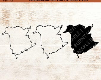 New Brunswick overzicht SVG - New Brunswick SVG - oostelijke provincie SVG - Canada Svg - Canada Svg-bestanden - nb - digitale download