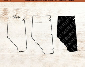 Alberta Outline SVG - Alberta map outline SVG - Alberta Province outline SVG - West Coast Canada Svg -  Svg Files - Instant Digital Download