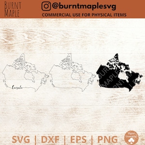 Canada Outline SVG - Country SVG - Canadian SVG - Provinces and Territories Canada Svg -  Canada Svg Files  - Can - Digital Download