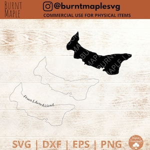 Province de l'Île-du-Prince-Édouard contour SVG - carte de l'Île-du-Prince-Édouard - Province de l'Île-du-Prince-Édouard SVG - côte est du Canada Svg - téléchargements numériques