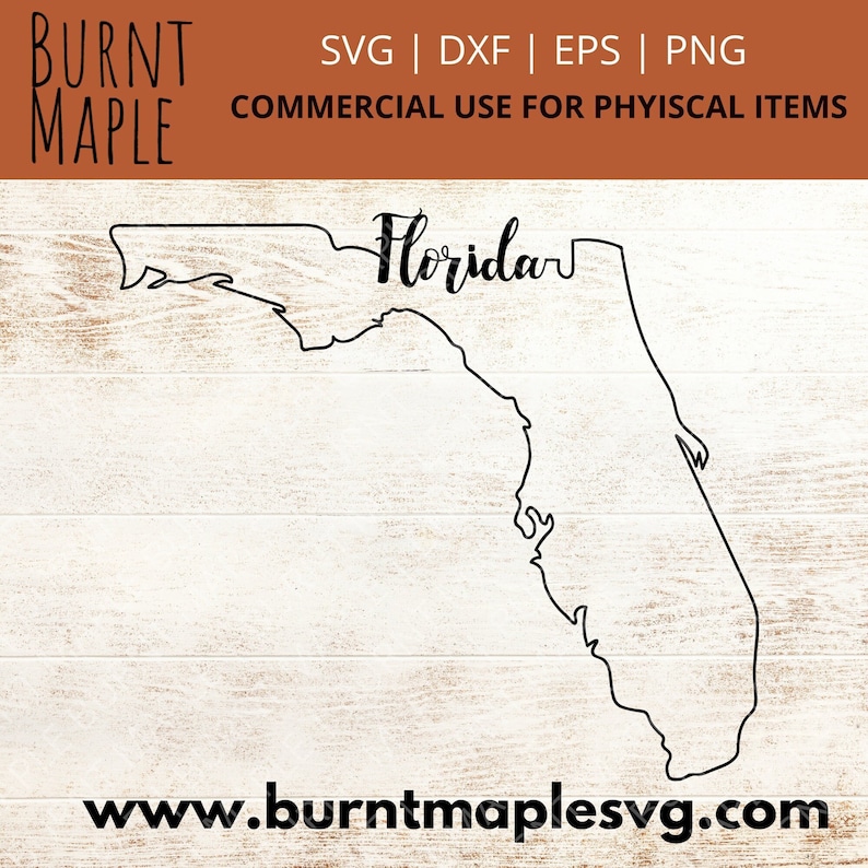 Florida Outline SVG Florida Map SVG Florida State Svg Florida USA