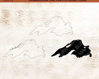 Esquema del Lago Superior SVG, Grandes Lagos SVG, Ontario SVG, Canadá Svg, casas, archivos Svg, descarga digital para Cricut y Silhouette