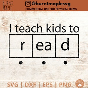 Professeur de lecture SVG - Science de la lecture SVG - Chemise de professeur - SOR - J'enseigne la lecture aux enfants - décodage - Téléchargement numérique - Drôle - Svg