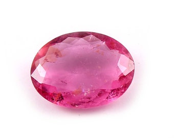 Natürlicher Rubellit-Turmalin Oval geschnittener Edelstein, rosa Turmalin loser Stein, facettierter ovaler Edelstein, ungewärmte Schmuckherstellung, Oktober Birthstone