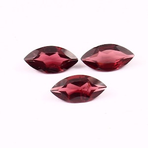 Natural Red Garnet Marquise faceted, January Birthstone, Marquise Cut Garnet Loose Stone, Faceted Gemstone for Jewelry Making 5x10 mm