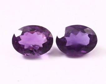 Amethyst (African) Faceted Oval Shape purple AAA Quality Loose Gemstones in Size from 10x13mm for Jewellery Making