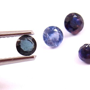4 pieces 4mm BLUE SAPPHIRE Faceted Round Gemstone, 100% Natural Round Faceted Gemstone, blue sapphire round faceted, blue sapphire faceted