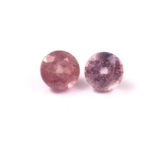 Zaffiro rosa forma rotonda taglio sfaccettato pietra preziosa sciolta dimensioni 4 mm creazione di gioielli di alta qualità