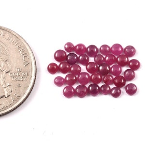 Natural AAA Ruby Round Cabochon 3x3MM Ruby Round Cabochon Loose Gemstone Making For Jewelry wholesale lot