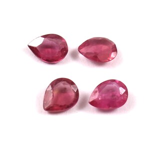 Glass Filled Ruby Pear 2.70x3.80 mm Faceted Gemstone Cut Pear Shape Ruby Pendants Loose Gemstone Ruby red Gemstone For Making Jewelry