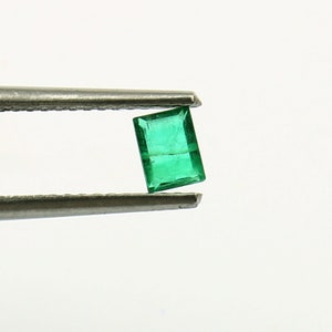 Natural Zambian Emerald Faceted Square Cut Top AAA Quality Loose Zambian emerald square - Price Per Piece