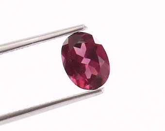 1,20 ct Granate rodolita talla ovalada, gema suelta, granate rojo natural, piedra ovalada facetada, piedra de nacimiento de enero, marca de joyería,